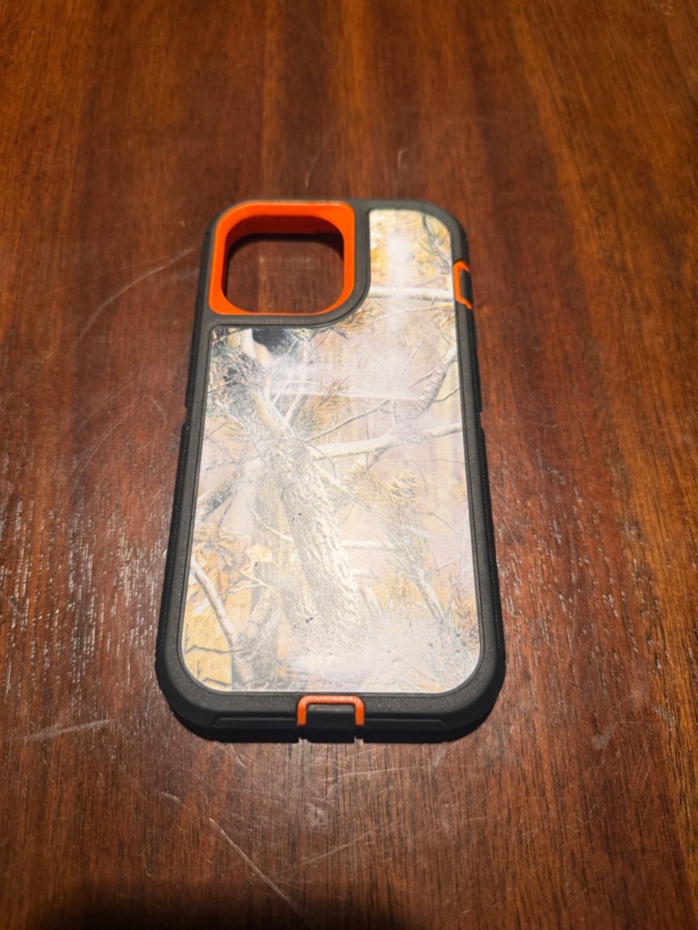 OtterBox Camo Phone Case with Orange Trim